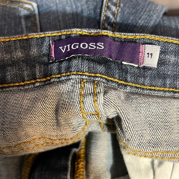 VIGOSS Slightly Weathered Straight Leg Blue Jeans - Picture 5 of 6